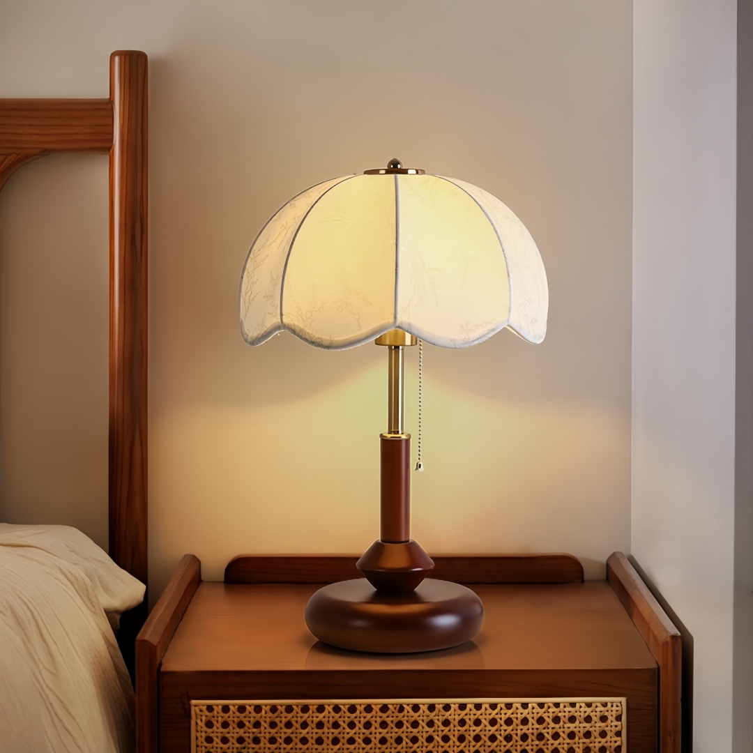 Room Decor Lighting Lamp - Luminária de Mesa Vintage com Cúpula