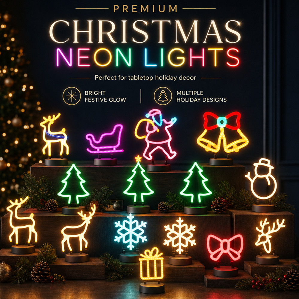Room Decor Lighting Lamp - Decoração de Natal: Luminária LED Neon