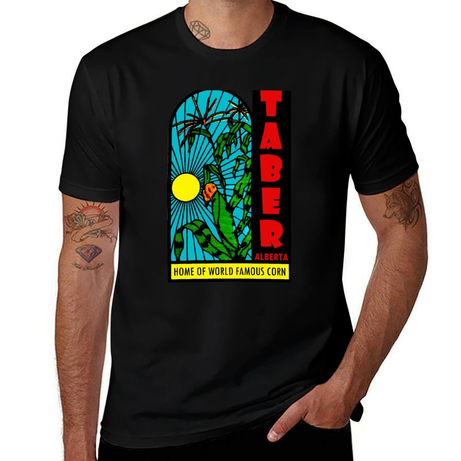Alberta Lighting & Decor Reviews - Camiseta vintage com estampa de viagem,