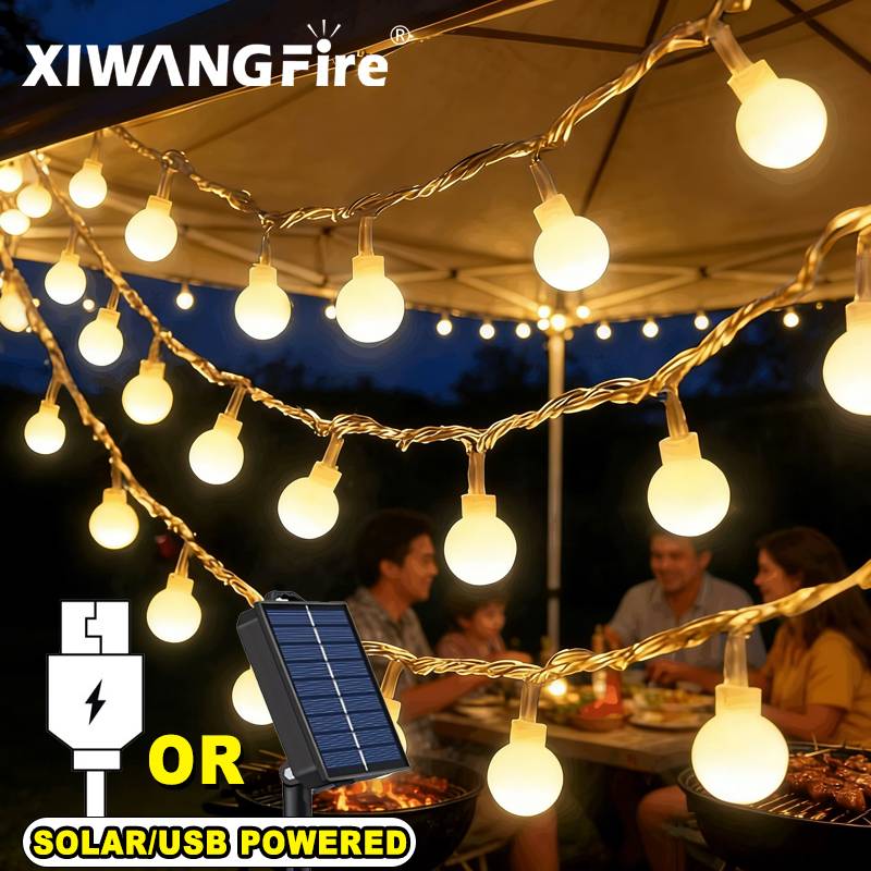 Luzes de Cordão Solares/USB/Ba - Garden Lighting Decor avaliação e preço