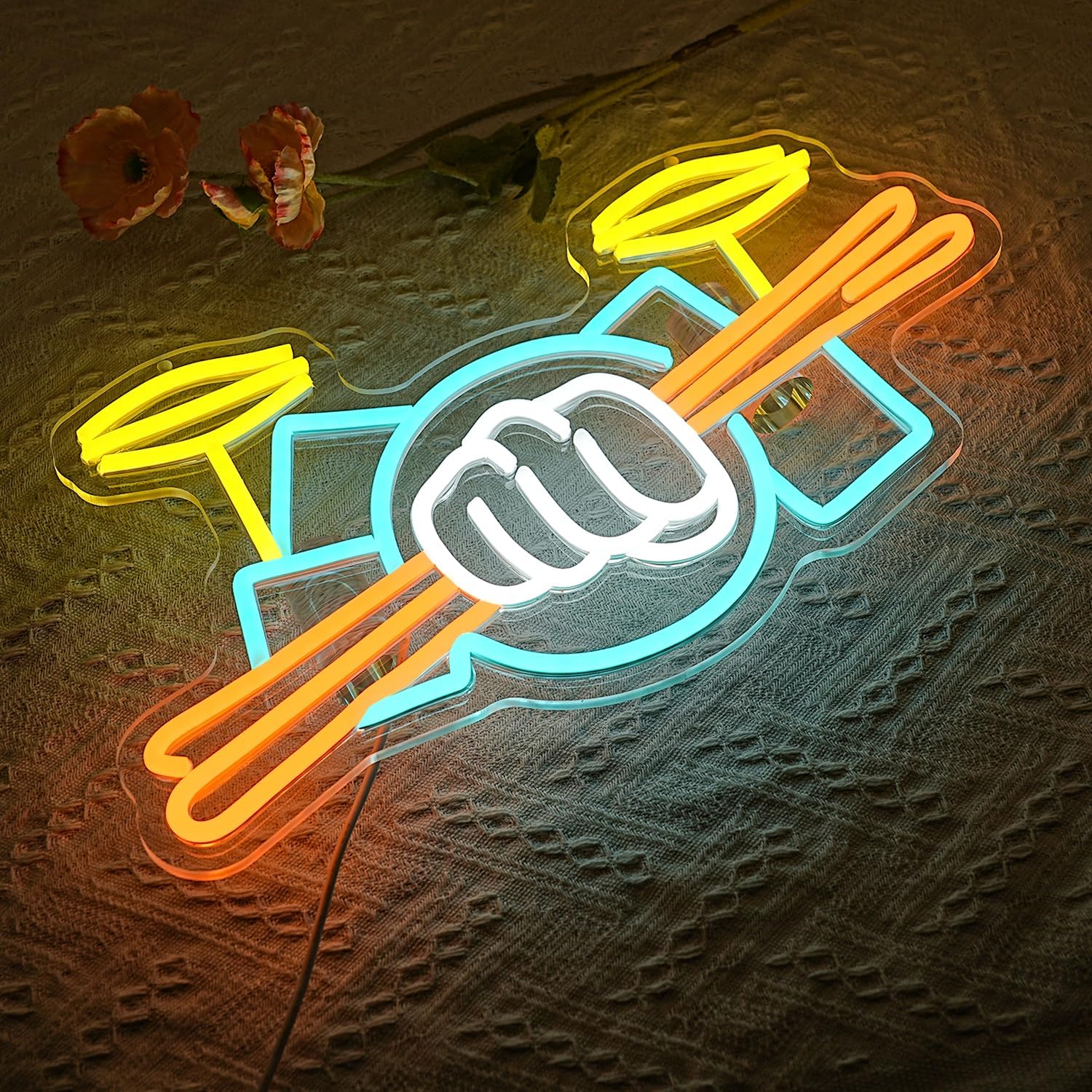 Letreiro Neon de Bateria Music - Wall Decor Lighting avaliação e preço