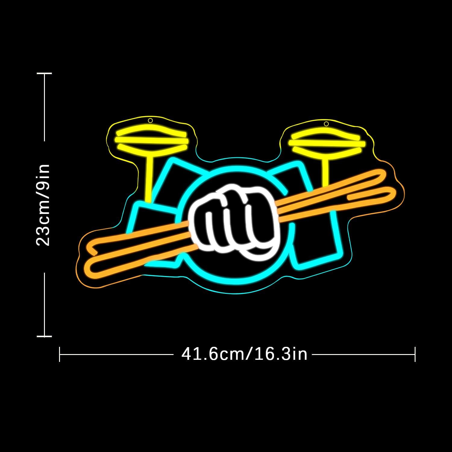 Letreiro Neon de Bateria Music - Wall Decor Lighting avaliação e preço