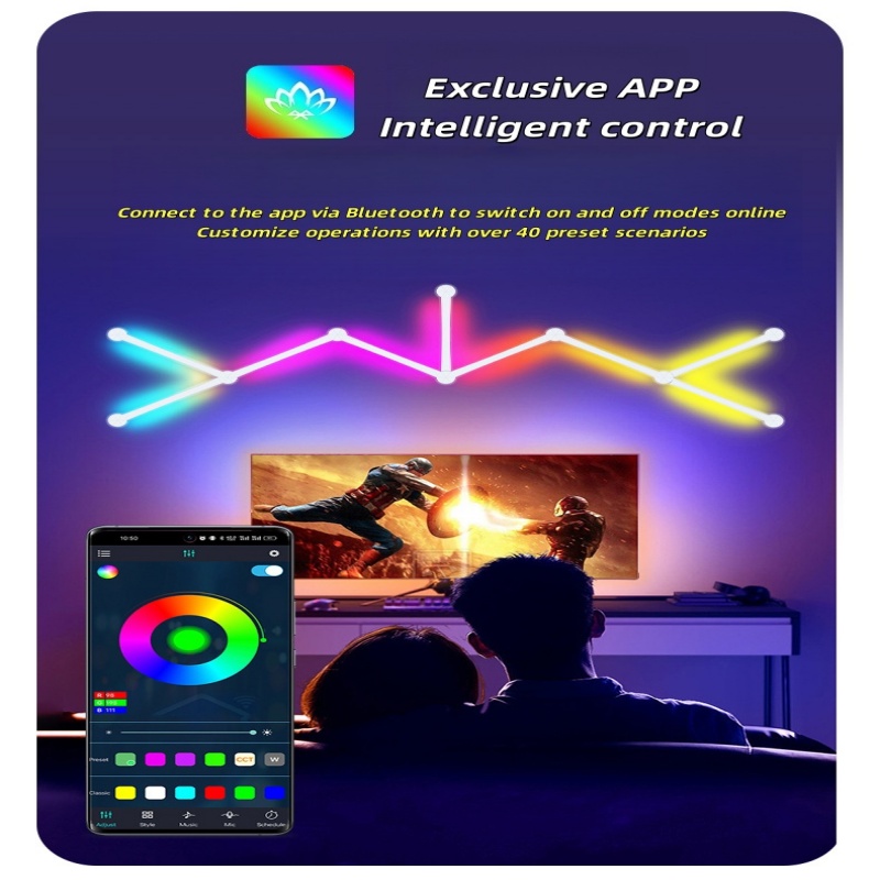 Nova emenda gratuita diy rgb a - Foyer Lighting Wall Decor avaliação e preço