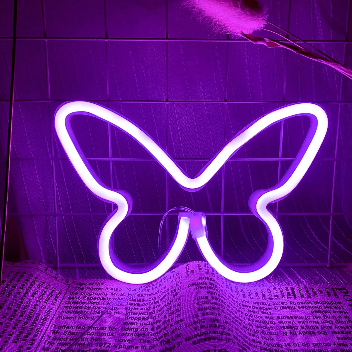 Luzes de néon de borboleta LED - Foyer Lighting Wall Decor avaliação e preço