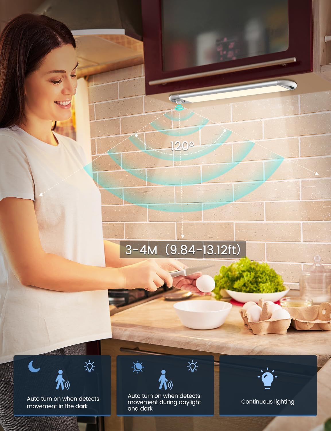 Luz de cozinha com sensor de m - Lighting Decor Inc avaliação e preço
