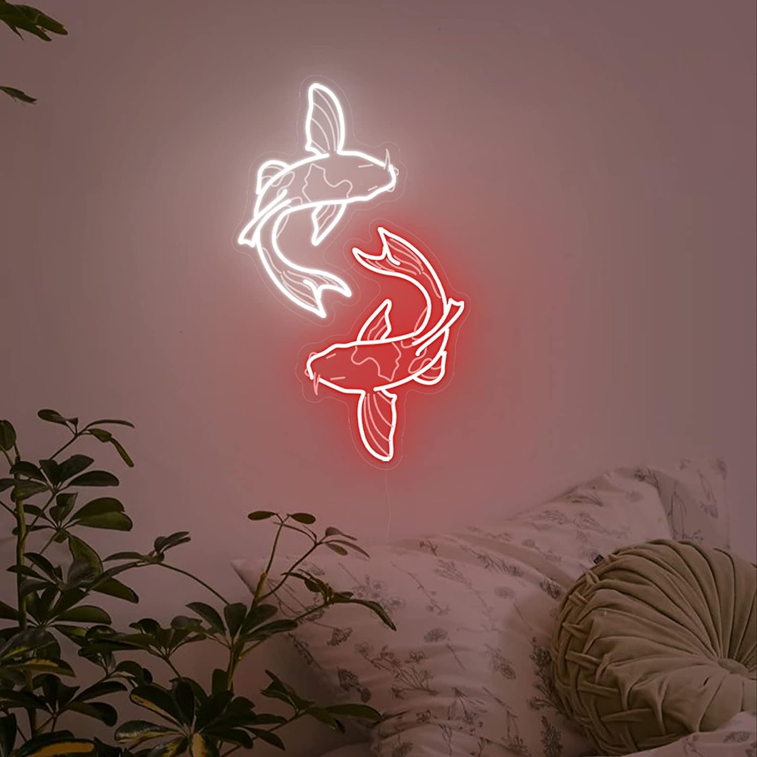 Letreiro Neon de Peixe Koi com - Japanese Lighting Decor avaliação e preço