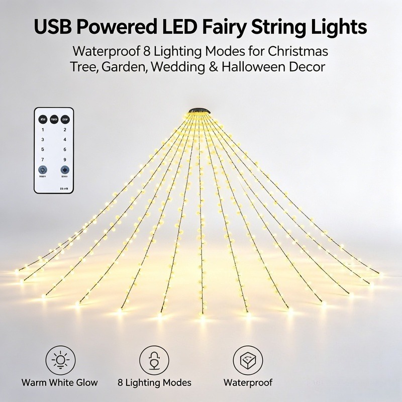 Luzes de Fada LED USB, Luzes d - Garden Lighting Decor avaliação e preço