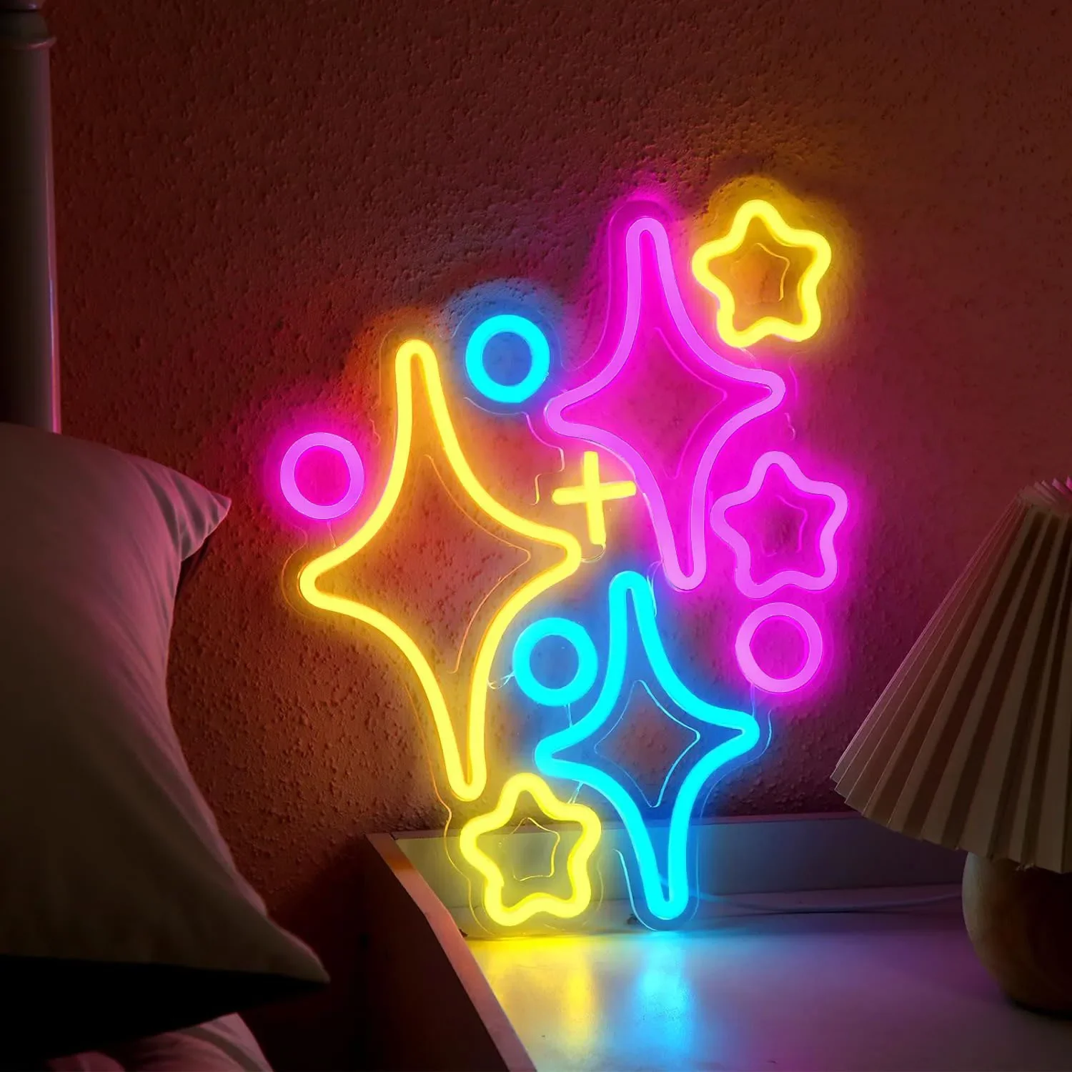 Estrelas led sinal de néon dec - Home Decor Lighting Brands avaliação e preço