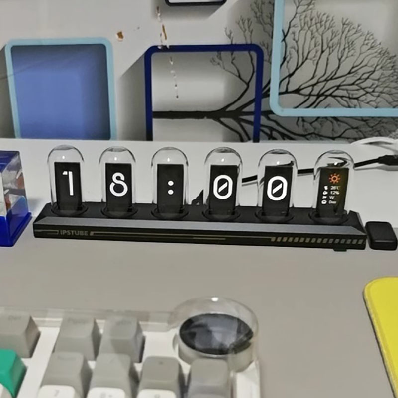 Relógio de Tubo Nixie RGB com  - Lighting Decoration Ideas For Home avaliação e preço