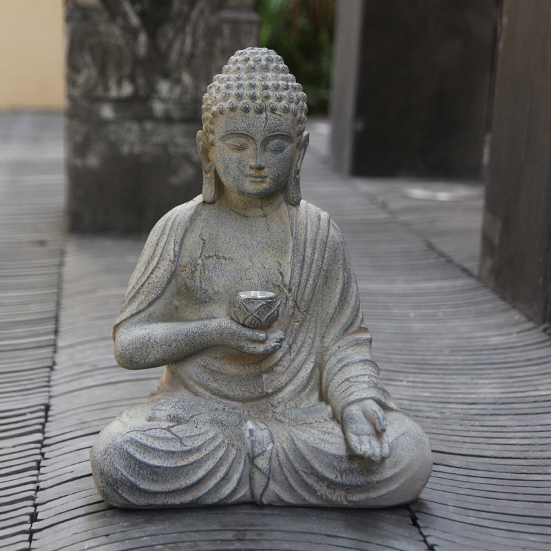 Resina solar estátua de buda e - Japanese Lighting Decor avaliação e preço
