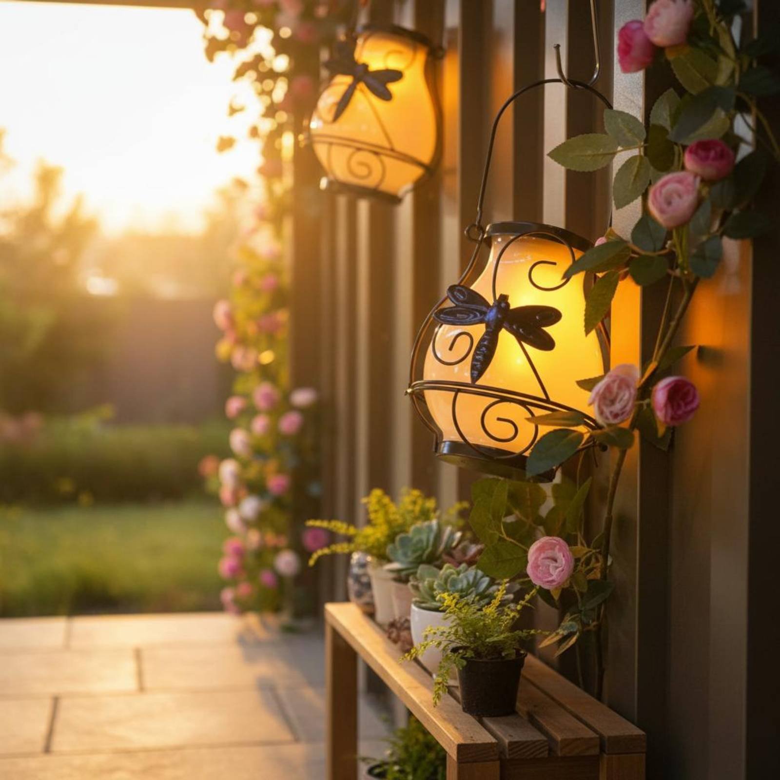 Lanterna Solar em Forma de Bor - Garden Lighting Decor avaliação e preço
