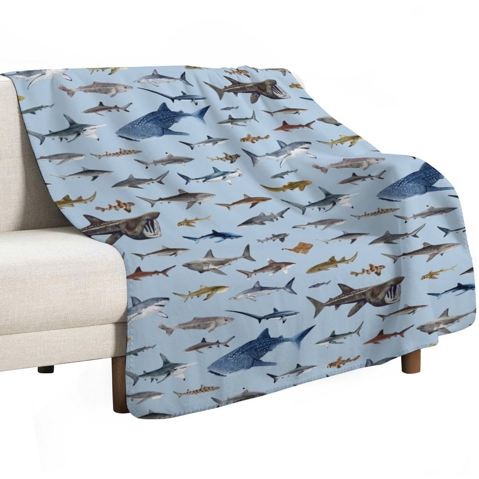 Manta de sofá azul claro com e - Lighting Decoration Ideas For Home avaliação e preço