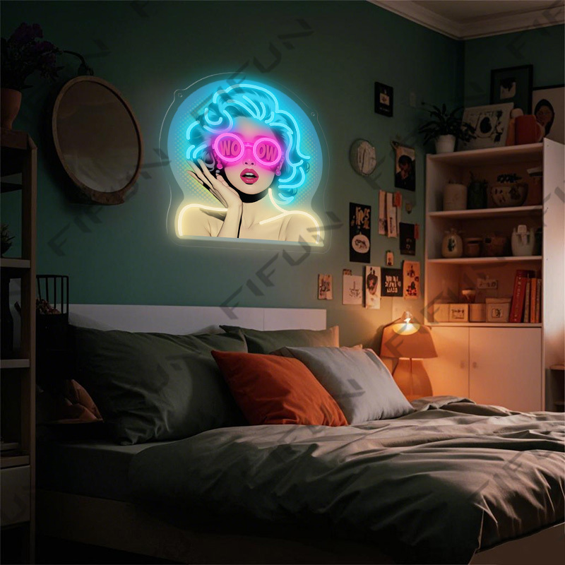 Letreiro Neon WOW Curl Girl co - Outdoor Lighting Decor Wow avaliação e preço